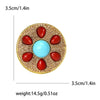 Turquoise Blue Brooches for Women Unisex Tibetan Style Pins Star Rhinestone Office Party Friend Gifts Jewelry Accessories - Image 12