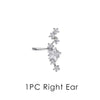 No Piercing Ear Cuff Satr Earrings for Women 1PC Silver Color Crystal Earclip Orbital Non Pierced Earing Jewelry - Image 8