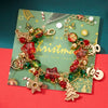 Christmas Multi Elements Pendant Bracelets for Women Colorful Crystal Beads Elk Snowman Snowflake Santa Claus Bracelet Jewelry - Image 1