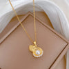 French Shell Pearl Necklace For Women Gold Color Stainless Steel Zircon Love Heart Clavicle Chain Choker Wedding Jewelry - Image 7