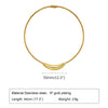 Choker Neck Cuff for Women, Open Collar Choker Torques Necklace Adjustable,Simple Stainless Steel Jewelry - Image 13