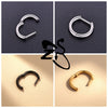 ZS Titanium 1 PC 18G Hoop Earrings Women Men Zircon Round Earrings D Shape 3 Colors Helix Cartilage Piercings Jewelry - Image 4