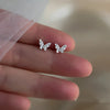 Crystal Stud Earrings in Floral and Butterfly Designs - Image 4