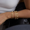 Gold Pvd Plated Round Heart Star Moon Open Bracelet For Women Stainless Steel Cuff Bangle Jewelry - Image 3