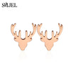 Minimalist Silver Color Deer Horn Earrings Women Christmas Jewelry Cute Elk Antler Ear Studs Unique Tree Branch Earings - Image 12