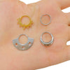 Titanium Ear Nose Rings Pierc Pear and Heart Shaped CZ Ring Hoop Hinged Clicker Labret Tragus Earring Body Piercing - Image 5