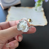 Silver Open Finger Ring Golden Clear CZ Square Droplet Geometric Punk For Women Jewelry Gift - Image 35