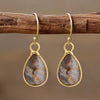 Stone Earrings for Women Teardrop Agate Crystal Amazonite Dangle Earring Cute Elegant Classic Jewelry - Image 2