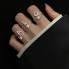 Zircon Initial A-Z Letter Rings for Women Girl Adjustable Opening Ring Name Alphabet Female Wedding Jewelry Gift - Image 2