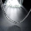Special Offer Silver Classic 6MM Geometry Chain Bracelet Necklaces Jewelry Sets For Women Party Wedding - Image 3