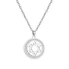 Star of David Stainless Steel Vintage Necklace Clear Zircon Round Pendant Necklaces Jewelry Wedding Gift for Women Men - Image 8