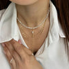 Crystal Heart Pendant Choker Necklace with Tassel Drop - Image 17