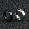 Charm Jewelry Ring for Men Women Stainless Steel Black Rings Wedding Engagement Matte Male Accessory - Image 1