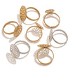 10pcs/lot Stainless Steel Ring Base Adjustable Tray Cabochon Settings Blank Bezel Rings Embryos for Jewelry Materials Making - Image 2