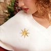 Classic Glossy Eight-pointed Star Brooches for Women Unisex Cross Star Pins Office Party Friend Gifts Jewelry Accessories - Image 3