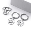 Stainless Steel Pentagram Pentacle Star Necklace for Women Men Punk Hoop Earrings Ring Bracelet Jewelry Set Conjuntos De Joyas - Image 7