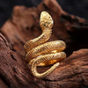 Gothic Punk Scale Serpentine Ring Stainless Steel Gold Silver Two Color Ring For Men Women Street Personality Jewelry - Image 5