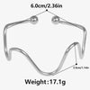 Geometric Chunky Stainless Steel Bracelets Bangles For Women Men Accessories Silver Color Wrist Jewelry No Fade Bangle - Image 8