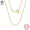 Silver 1.0mm Side Chain Necklace for Women Girls Elegant Necklace Jewelry 40/45/50/55/60cm - Image 2