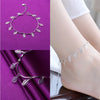 Silver Color Stamp Anklets For Women Foot Leg Chain Link Bracelet Tassel Charms Beach Accessories Jewelry For Female - Image 9