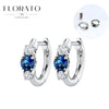 Silver Ear Needle Geometric/heart-shaped Royal Blue Zircon Pendant Silver Earrings Niche Jewelry Gifts - Image 16