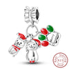 Christmas Series Charms Beads Silver Christmas Tree Snowman Elk Charm Fit Bracelet Pendent Women Jewelry - Image 27