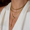 Stainless Steel Y-Shaped Necklace with a Slim Pendant Drop - Image 2