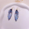 Fairy Clear Gradient Resin Simulation Wings Butterfly Rhinestone Flake Long Dangle Earrings for Women Casual Party Jewelry - Image 20