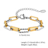 Two-Tone Stainless Steel Link Bracelet with Mixed Chain Design - Image 10