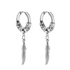 2pc Stainless Steel Men Cross Stars Punk Dangle Earrings Gothic Woman Cross Ear Hoop Earrings Huggies Pendant Piercing Jewelry - Image 9