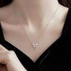 Sweet Pink Bow Necklace Ladies Sparkling Rhinestone Star Shape Pendant Clavicle Chain Delicate Wedding Accesories A - Image 2