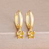 2Pcs 12 Constellation Birthstone Little Gold Plated Ear Hoop Earrings Cubic Zirconia Butterfly Pendant Party Wedding Jewelry - Image 12