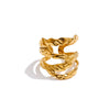 Stainless Steel Layered Hollow Large Wide Statement Bracelet Bangle Set Stainless Steel Pvd Plated Jewelry - Image 9