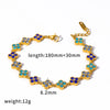 Gold Plated Stainless Steel Bracelet with Delicate Cubic Zirconia Party Jewelry Gift - Image 7