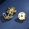 Summer Cubic Zirconia Small Yellow Flower Brooches Gold Plated Crystal Lapel Pin Collar for Women Jewelry Accessories - Image 3