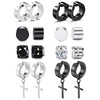 4 Psirs Stainless Steel Magnetic Earrings Gothic Hip Hop Style, Painless Clip-On Studs for Street - Image 1
