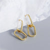 Retro Double Loop Design Drop Earrings Gold Color Geometric Round Hoop Earrings for Women Girls Punk Hip Hop Jewelry - Image 12
