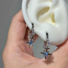 Irregular Cross Earrings Buckle Unisex Four Pointed Star Tassel Hoop Earrings Punk Style Party Daily Wear Jewelry Gifts - Image 7