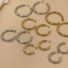 Large Chunky Stainless Steel Hoop Earrings 30mm 40mm 50mm - Image 4