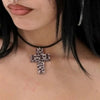 Y2K Jewelry Acrylic Leopard Print Zebra Print Cross for Women Cool Kawaii Cute Sexy Necklace Punk Accessories Goth - Image 3