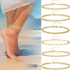 3Pcs Stainless Steel Beach Anklet Set For Women Snake Twisted Rope Chain On Foot Jewelry Girls Summer Ankle Bracelet - Image 1