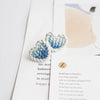 Sweet Knitted Texture Heart Studs 3D Braided Polymer Clay Earrings Cute Romantic Gradient Heart Jewelry Handmade Accessories - Image 8