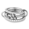 Multilayer Everly Stacked Ring Chunky Gold Plated Interlocking Zircon Multi Link Connected Rings Eternity Statement Jewelry Gift - Image 12