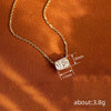 Temperament Geometric Crystal Cubic Zirconia Pendant Necklace for Women Wedding Accessories Versatile Jewelry - Image 6