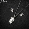 Cartoon Bowknot Mouse Stainless Steel Jewelry Set for Women Anime Animal Necklace Earrings Party Accessories - Image 13
