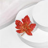 Classic Maple Leaves Design Brooch For Women Men Rhinestone Collar Lapel Brooches Pins Winter Jewelry Accessories - Image 3