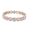 Happy Bangle Paved Diamond Enamel Beaded Bracelets For Women Boho Gold Color Elastic Bracelets - Image 29