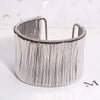 Adjustable Open Wire Cuff Bracelet in Gold-Tone or Silver-Tone - Image 12