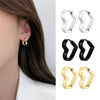 1Pair Punk Stainless Steel Heart Hoop Earrings For Women Not Fade Ear Rings Hip Hop Jewelry - Image 1