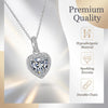 Silver Necklace Pendant Heart for Women Shining Wedding Jewelry Engagement Party Gifts - Image 3